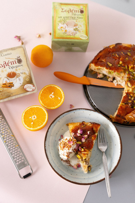 Αρωματική Πορτοκαλόπιτα με Σαλέπι Όλυμπος