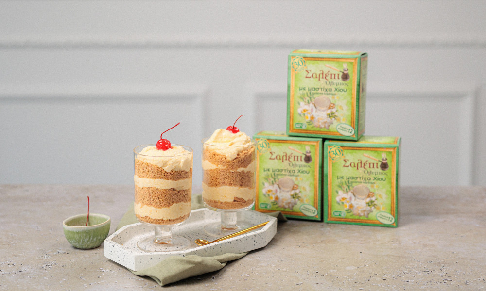 Honey Peaches Cream Pudding με Σαλέπι Όλυμπος Μαστίχα Χίου